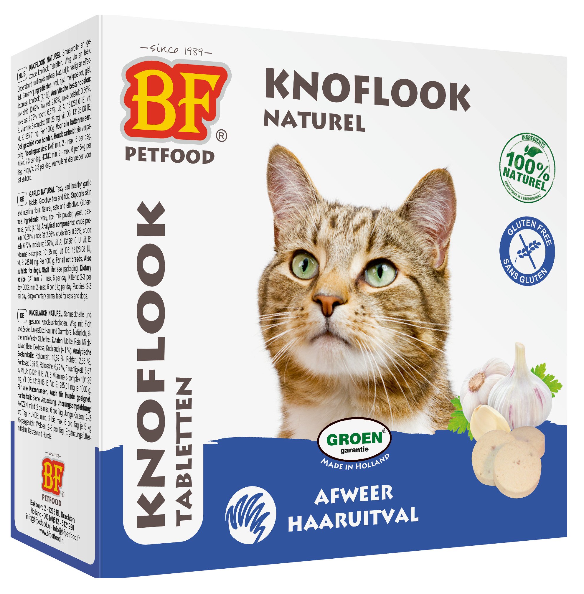 BF Petfood Naturel - Knoflook Tabletten - 100 Stuks - Knoflook
