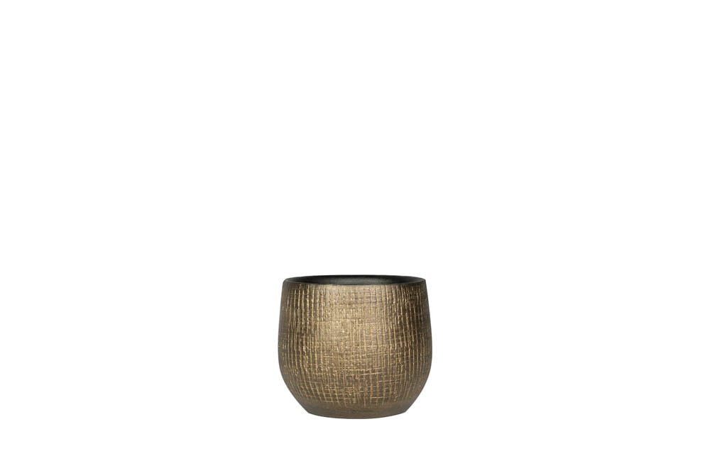 TS COLLECTION Ryan - Bloempot - Goud - 15 cm