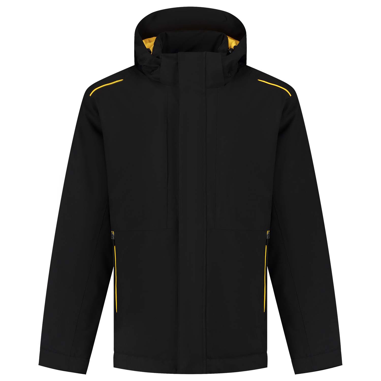 Tricorp Winter Tech Shell Accent 402703 - Werkjas - Zwart Geel - 3XL Tricorp Winter Tech Shell Accent 402703 - Werkjas - Zwart Geel - 3XL