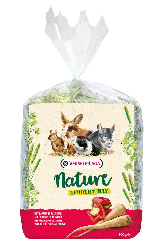 Versele Laga Nature Timothy - Knaagdiervoer - 500 Gram - paprika Versele Laga Nature Timothy - Knaagdiervoer - 500 Gram - paprika