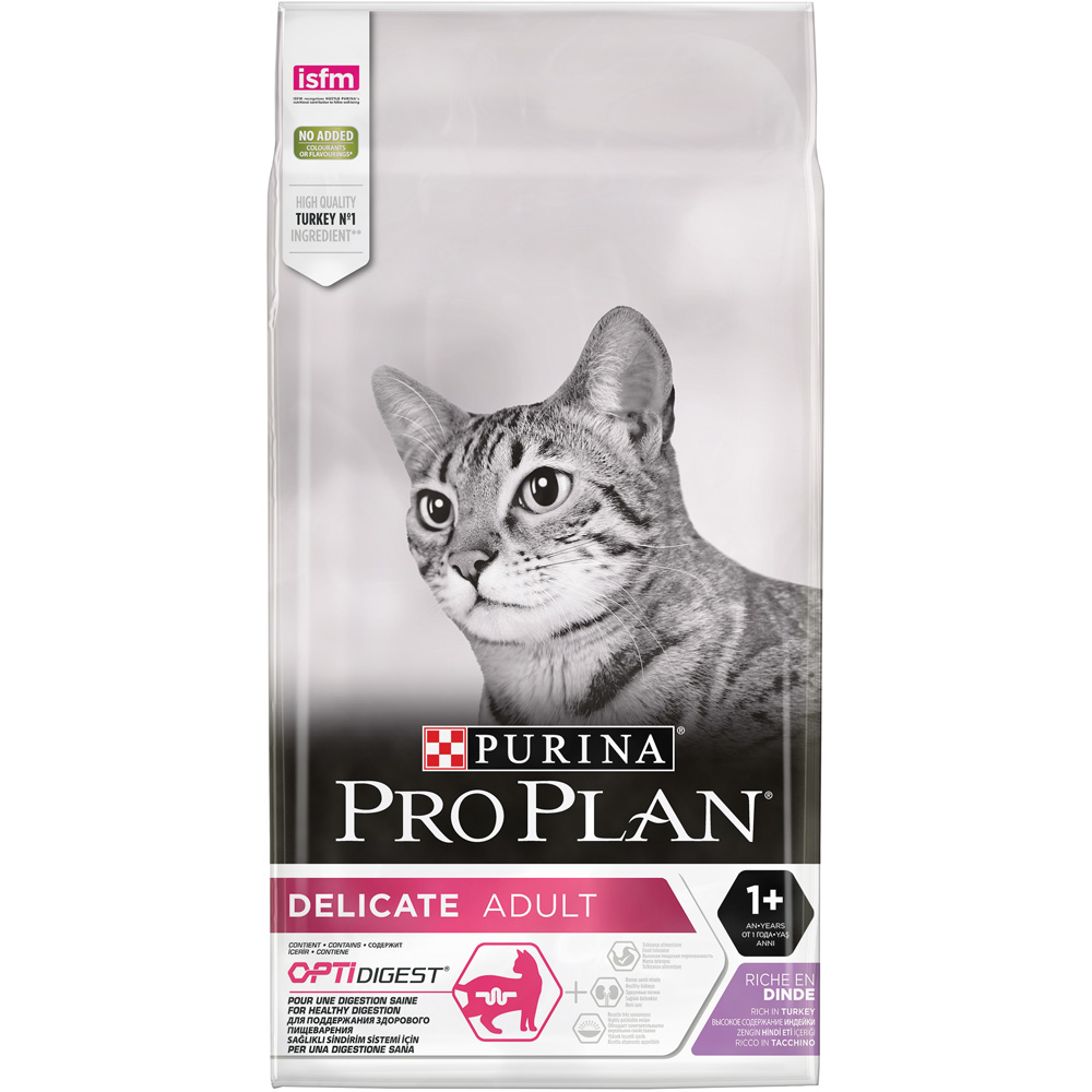 Pro Plan Delicate Adult - Kattenvoer - 10 Kilogram - kalkoen