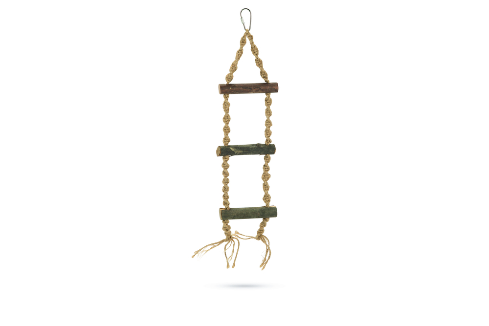 Beeztees Hinto Schommel Ladder - Vogelspeeltje - Bruin - 3x7x36 cm