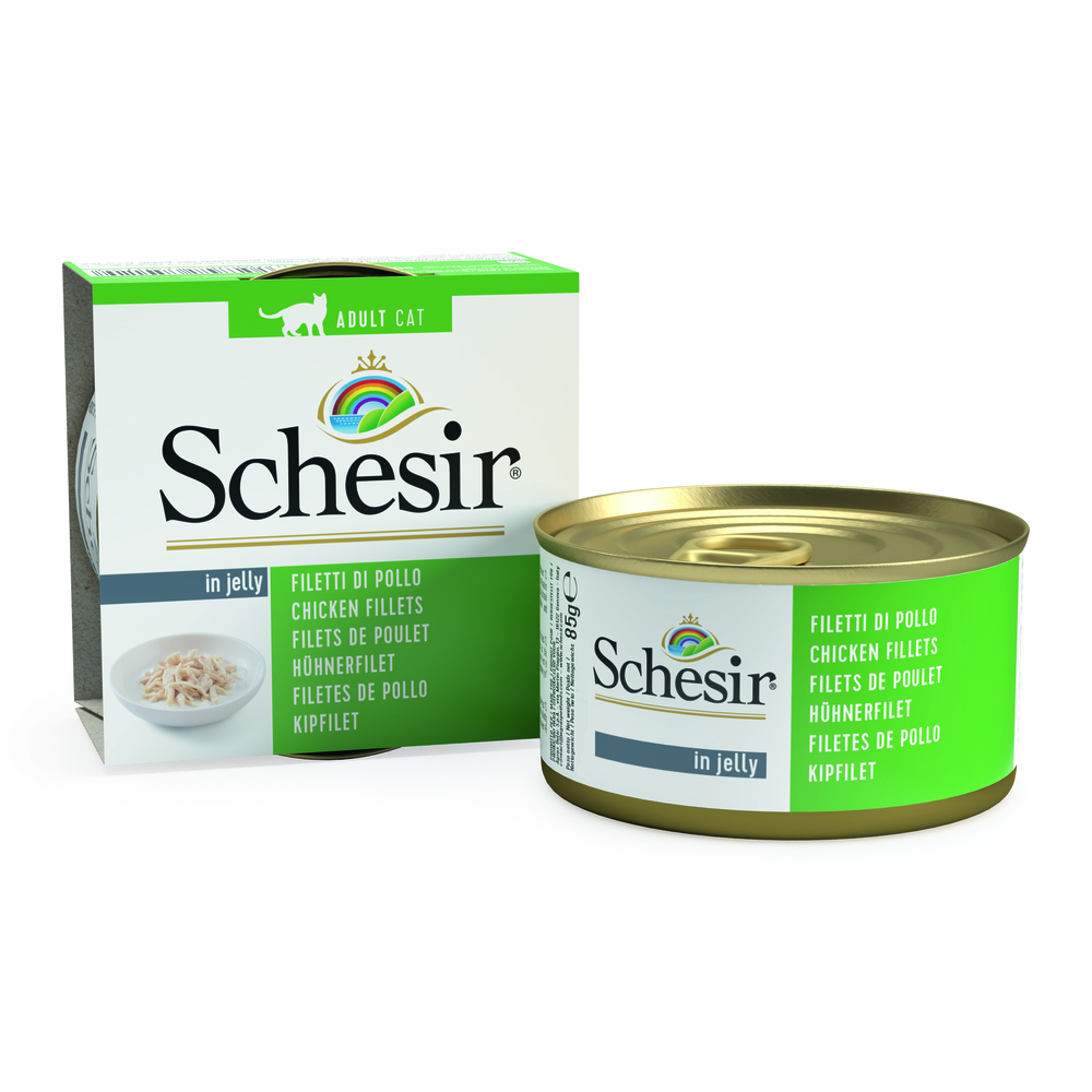 Schesir - Kattenvoer in Gelei - 85 Gram - kip, fillet