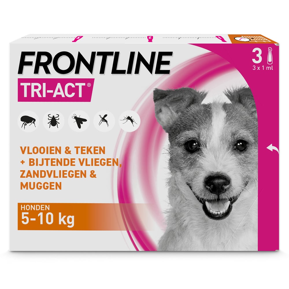 Frontline Tri-Act S - Teken en vlooienpipet - 3 pipetten - 3 Stuks - S