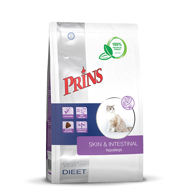 Prins Dieet VitalCare Skin & Intestinal - Kattenvoer veterinair - 1.5 Kilogram - eend