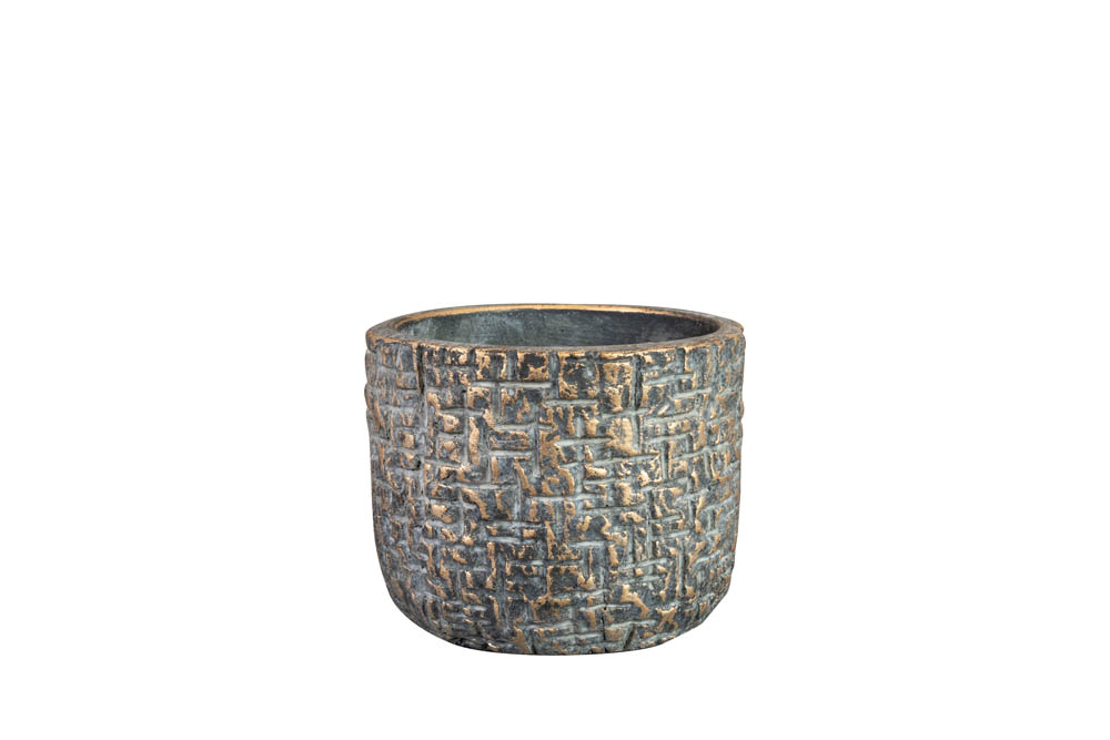 TS COLLECTION Maxim - Bloempot - Grijs - 14 cm