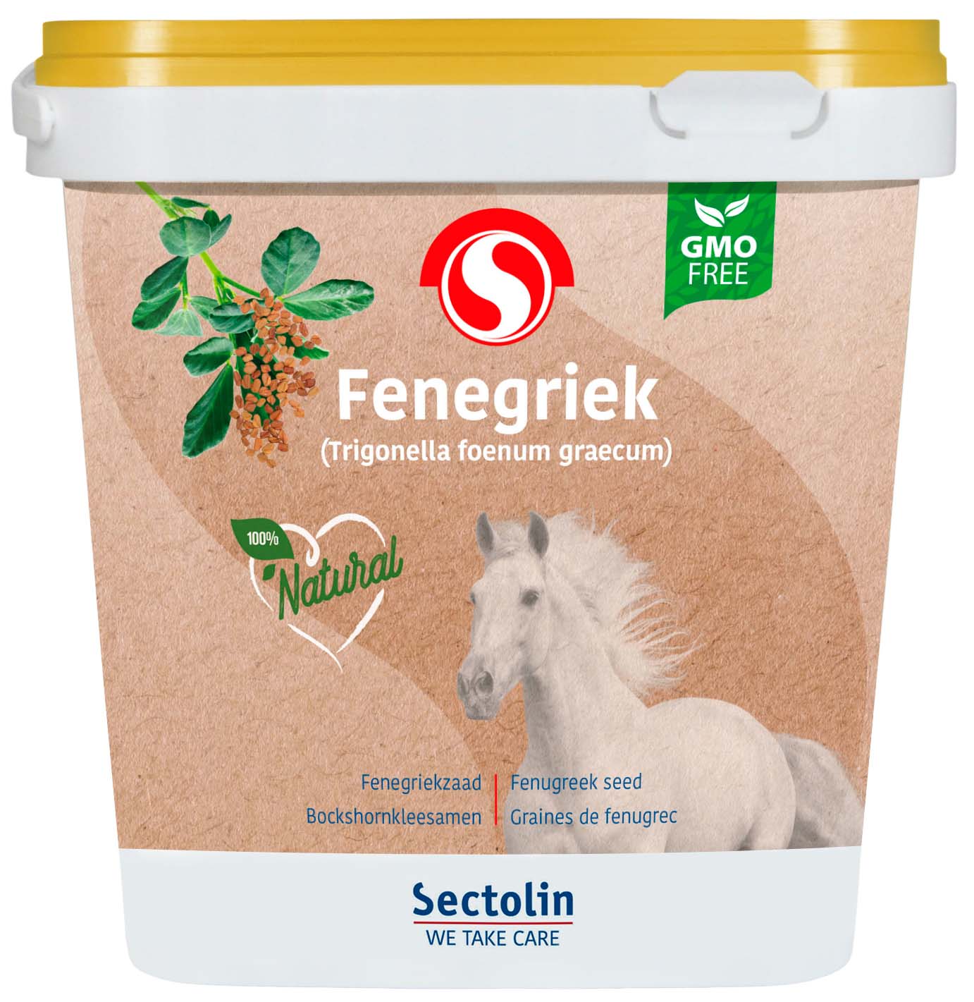 Sectolin Fenegriekzaad - Keel en Luchtwegsupplement Paard - 2.5 Kilogram - Emmer