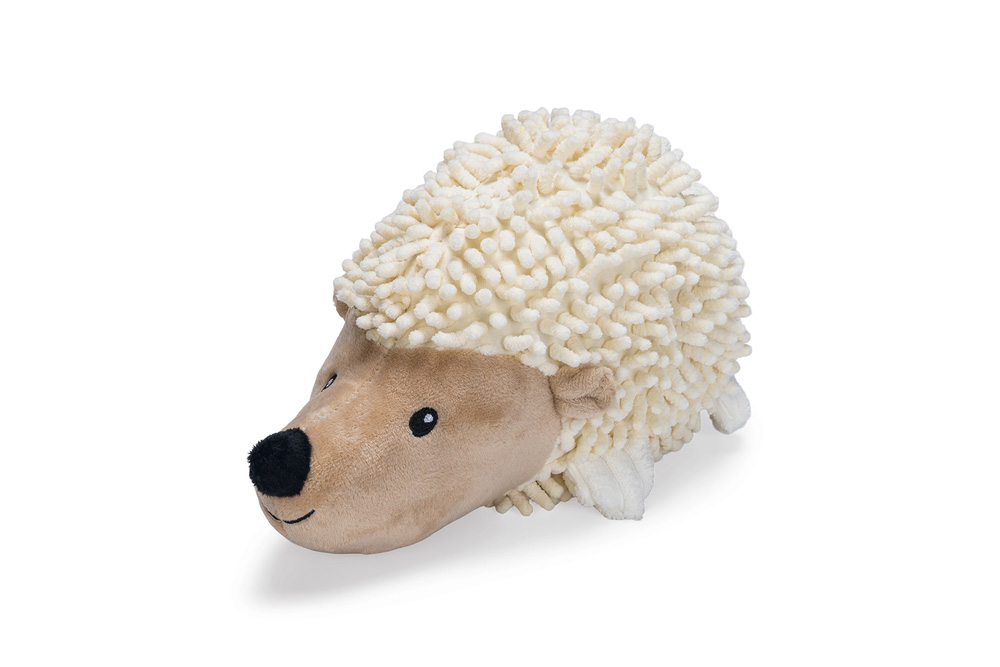 Beeztees Ecgo Egel Ittie - Knuffel - Hondenspeelgoed - Beige - 34x13x13 cm