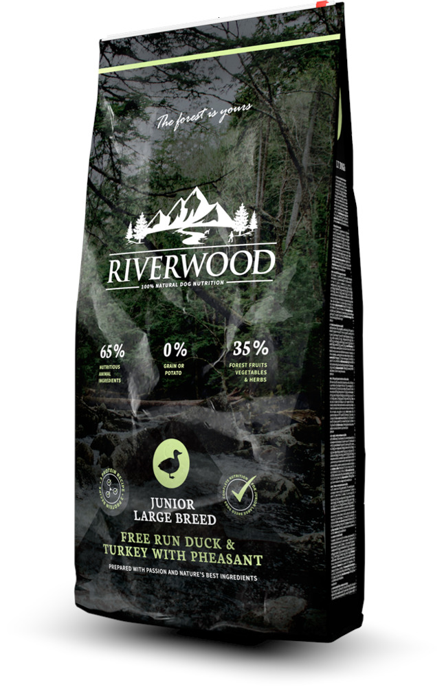 Riverwood  Junior Large Breed - Hondenvoer - 2 Kilogram - eend, kalkoen