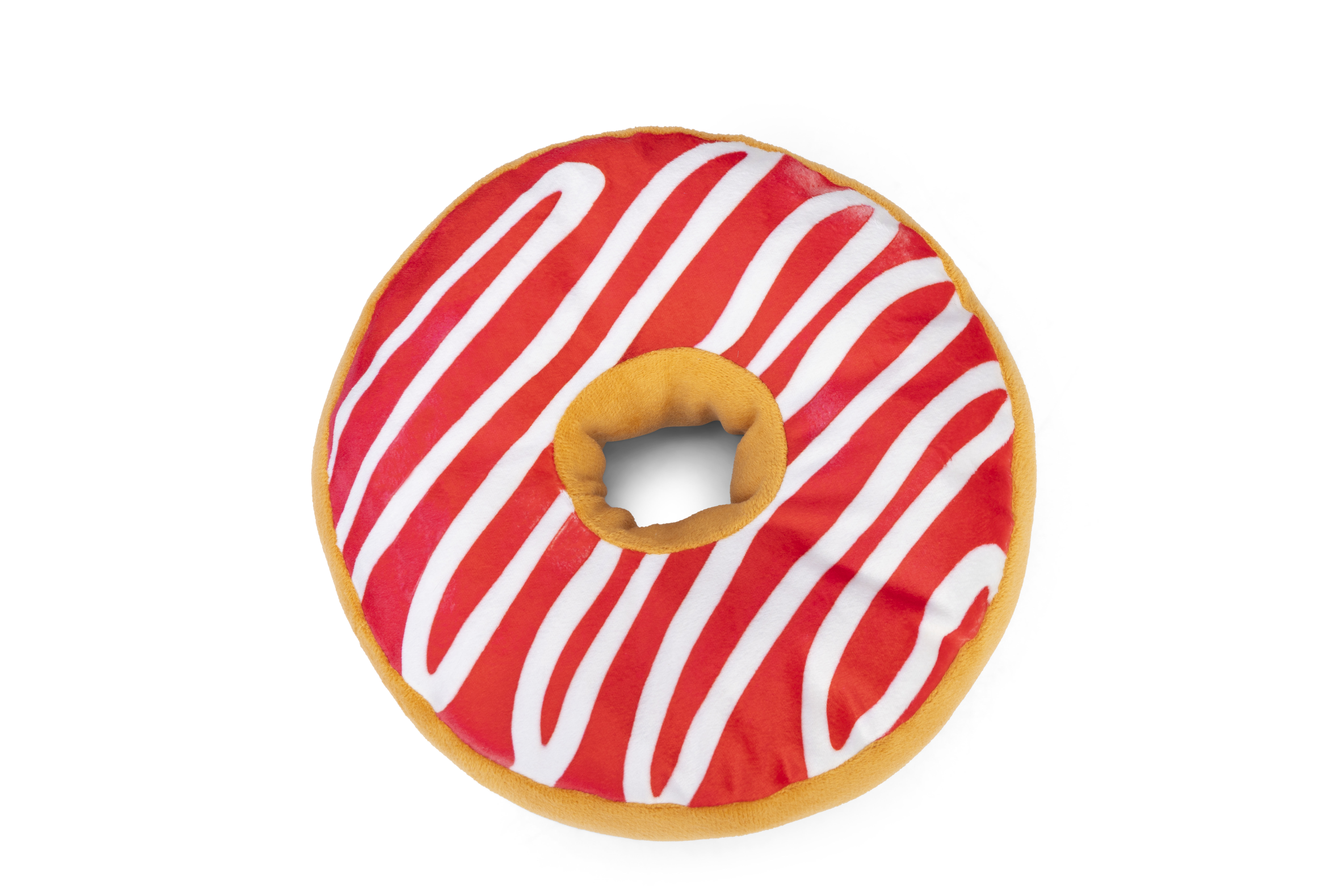 Designed by Lotte Donut -  Pluche Knuffel - Hondenspeelgoed - Framboos - 6.5x22x22 cm