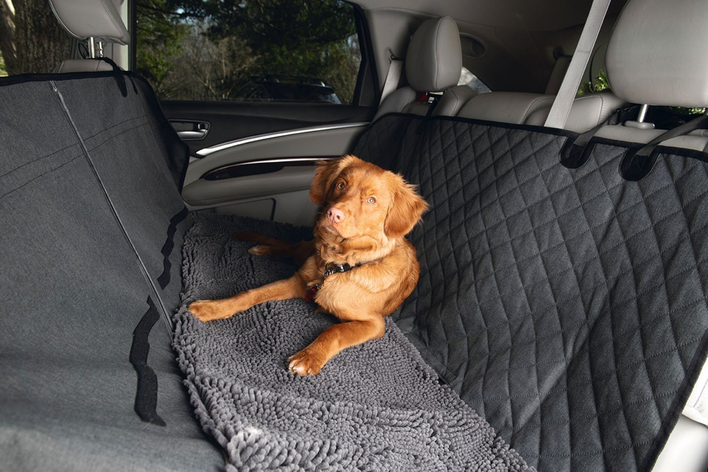 Dirty Dog - Autodeken - Hond - grijs - 1x148x136 cm - L