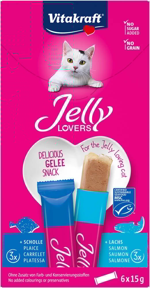 Vitakraft Jelly Lovers - Kattensnack - 15 Gram - zalm