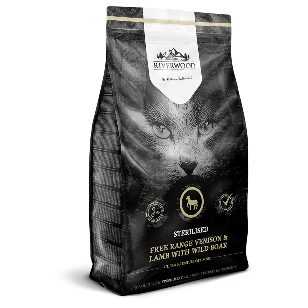 Riverwood Sterilised - Kattenvoer - 2 Kilogram - lam, hert