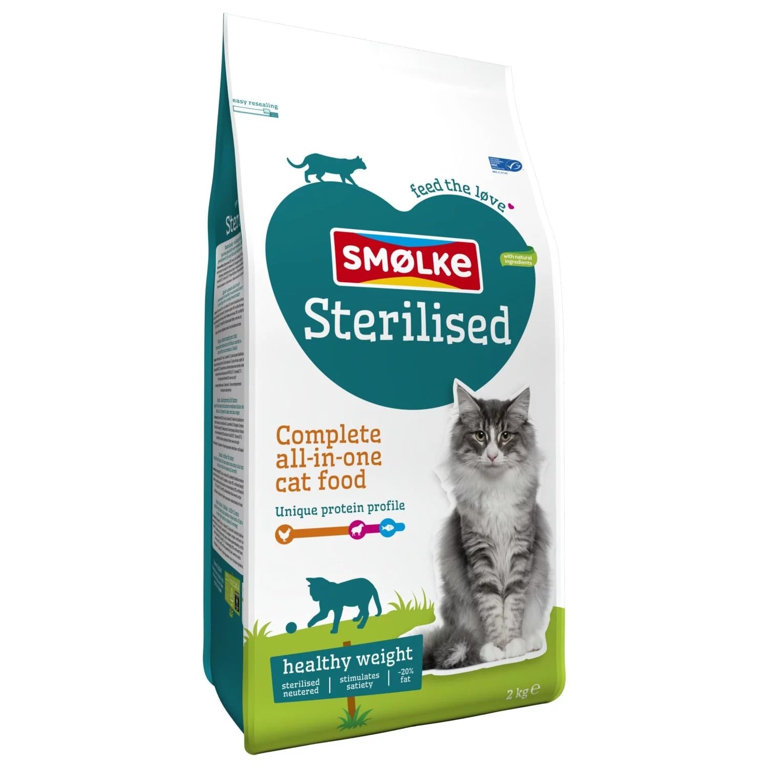 Smölke Sterilised - Kattenvoer - 2 Kilogram - vis, lam, kip