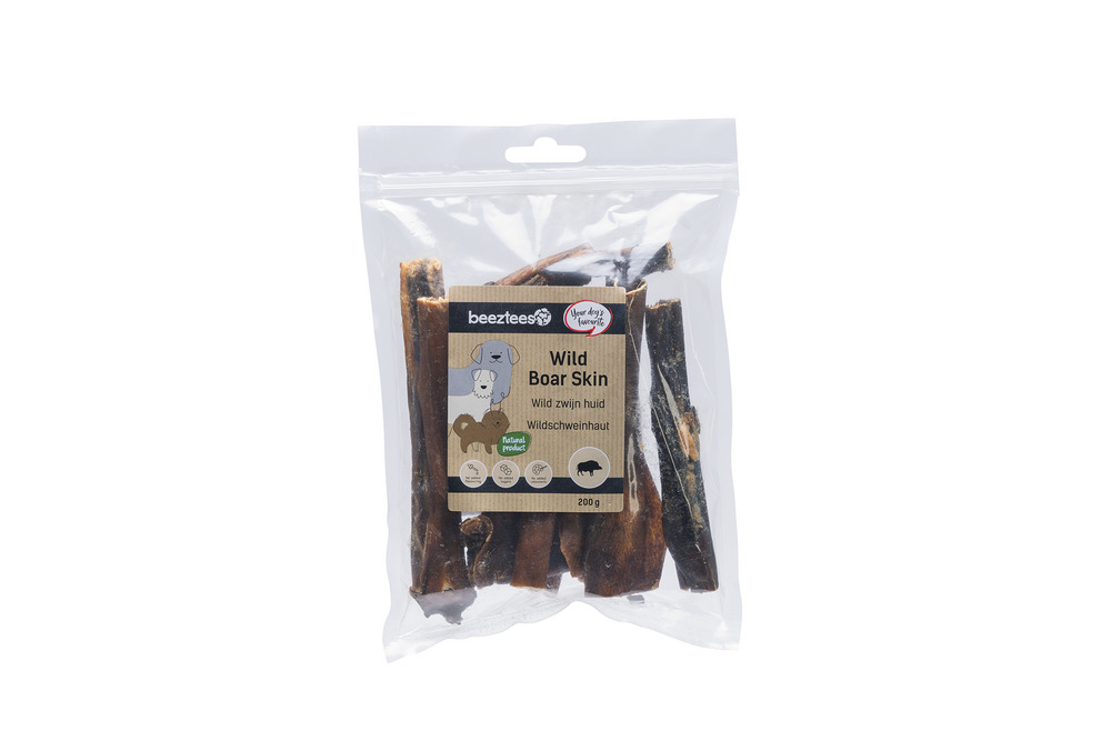 Beeztees Wildzwijnhuid - Hondensnack - 200 Gram - Wild zwijn