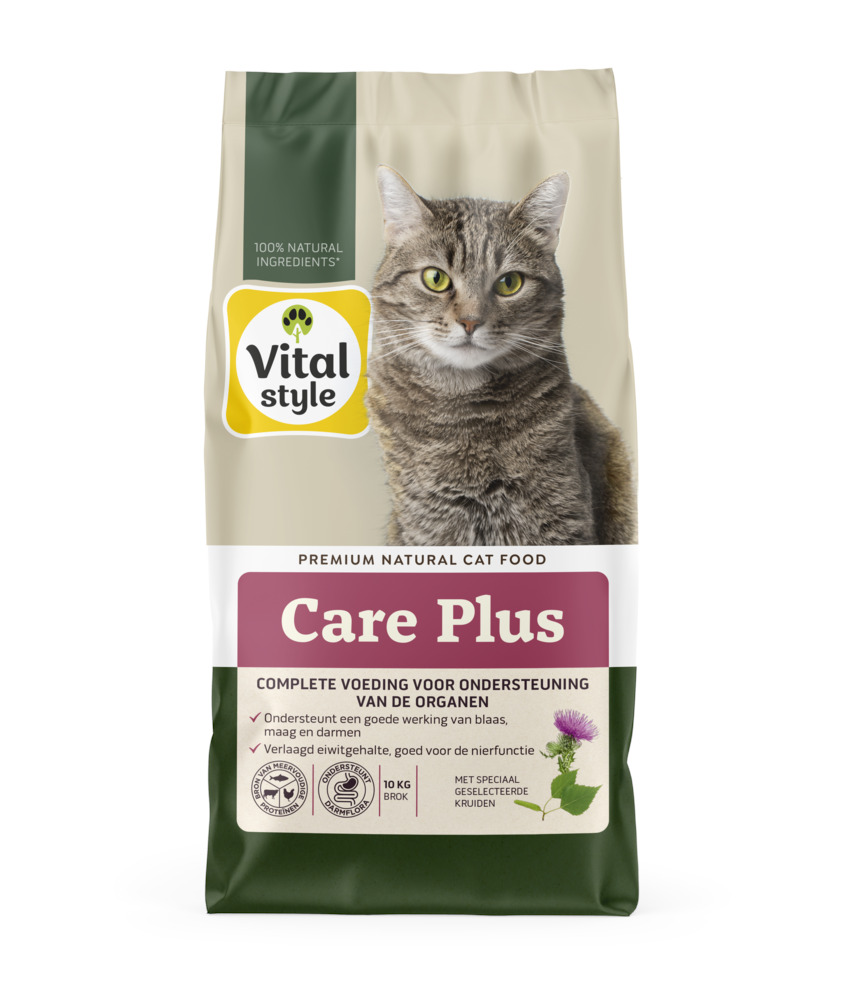 Vitalstyle Care Plus - Kattenvoer - 10 Kilogram - Kip, rund