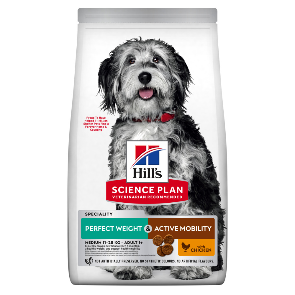 Hill's Science Plan Adult Perfect Weight & Active Mobility - Hondenvoer - 12 Kilogram - kip Hill's Science Plan Adult Perfect Weight & Active Mobility - Hondenvoer - 12 Kilogram - kip