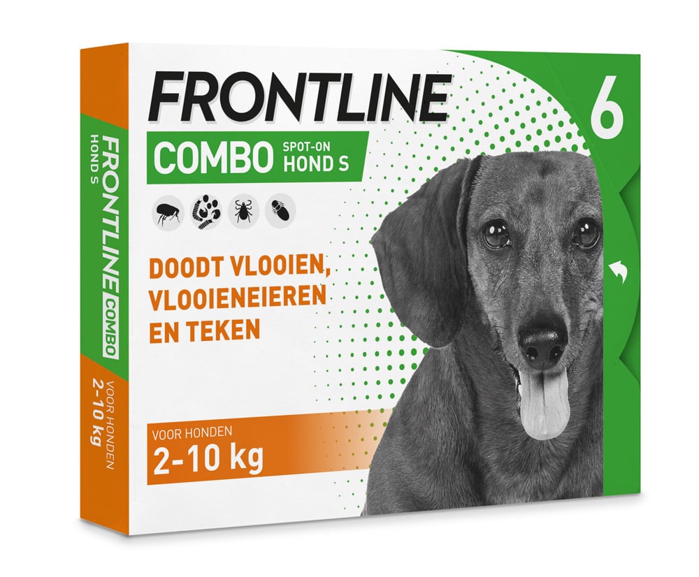 Frontline Combo Spot On - Pipet - Anti vlooien en Teken Hond - 6 pipetten - 6 Stuks - S