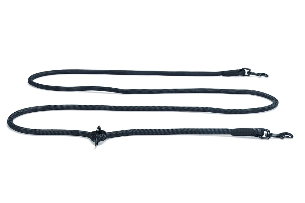 Beeztees Premium Parinca - Hondenriem - zwart - 1.2 cm - 280 cm