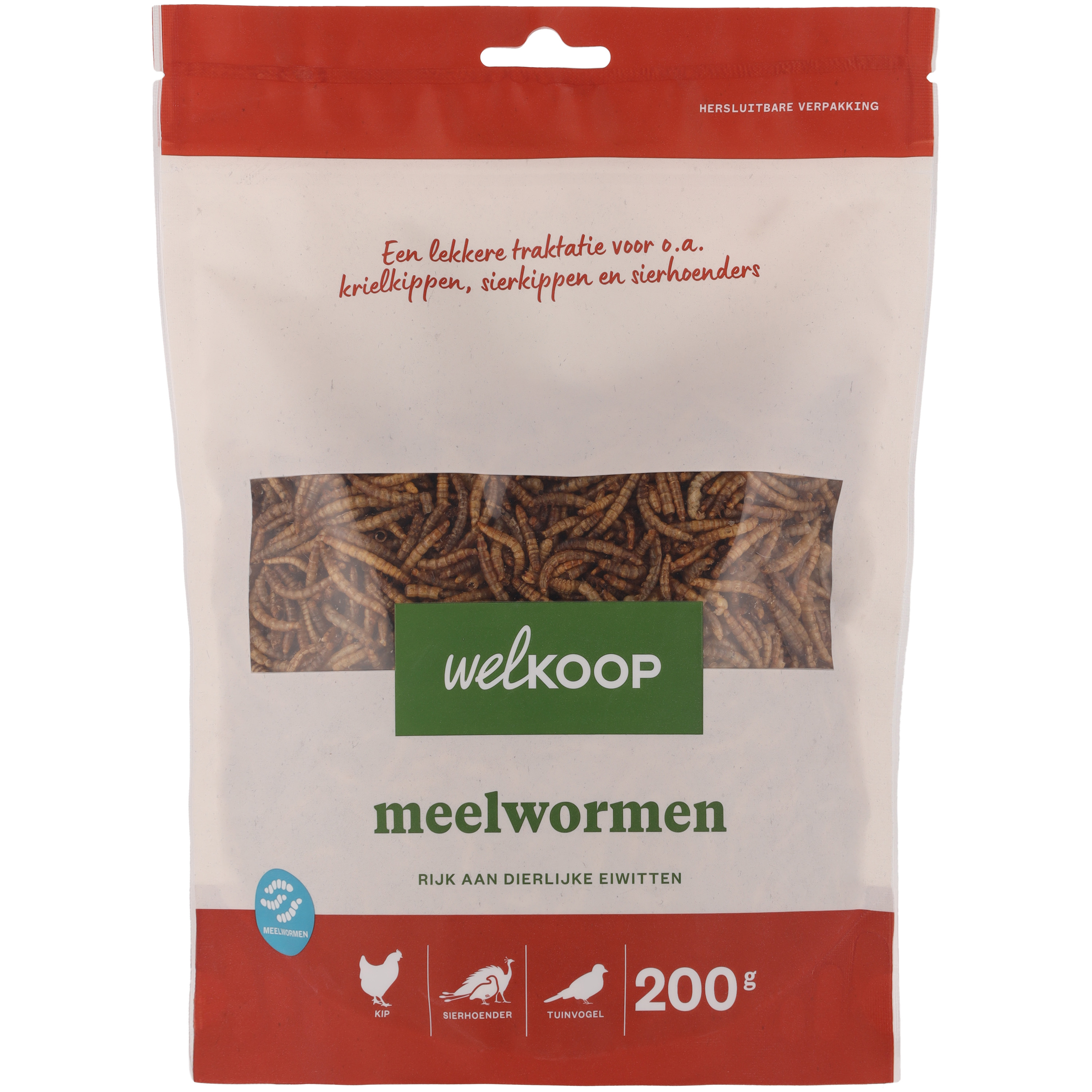 Welkoop Meelwormen - Kippensnack - 200 Gram