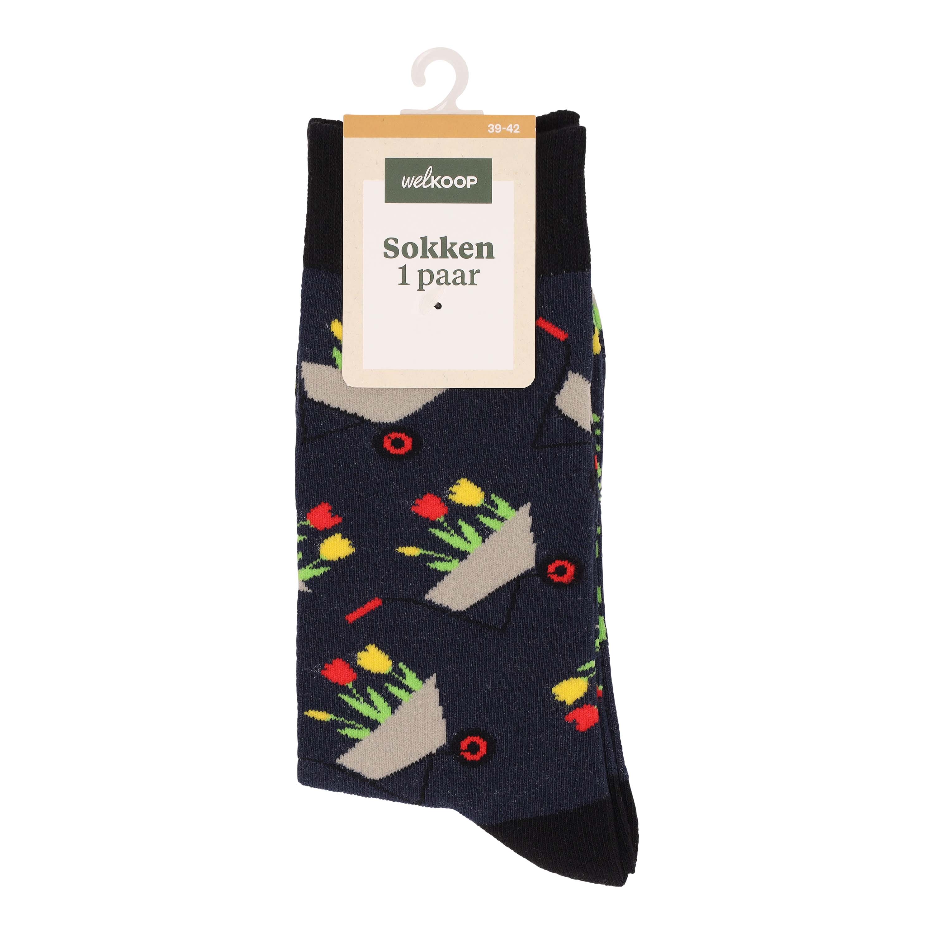 Welkoop Fun Tulp - Sokken - Blauw - 39-42