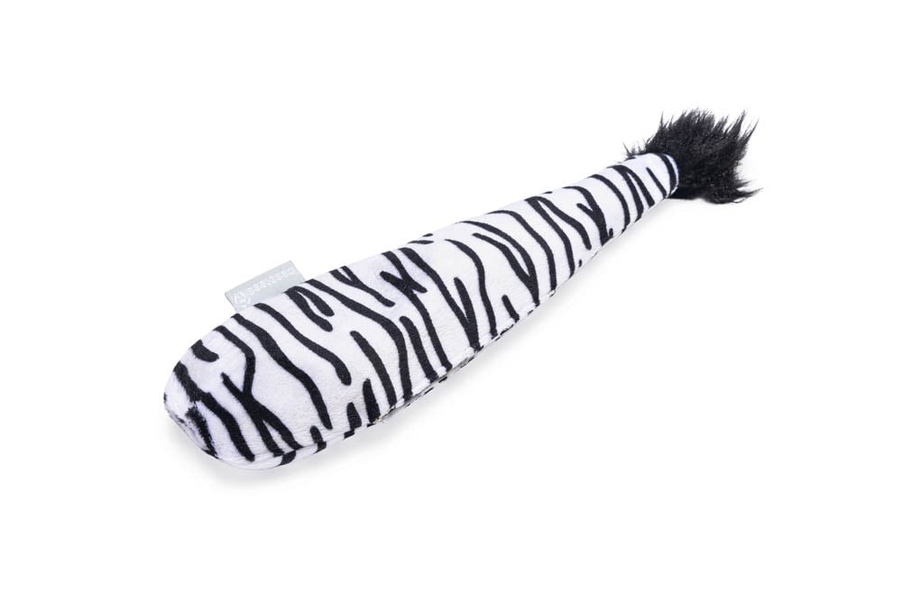 Beeztees Zebrastaart Jungle - Kattenspeeltje - Wit