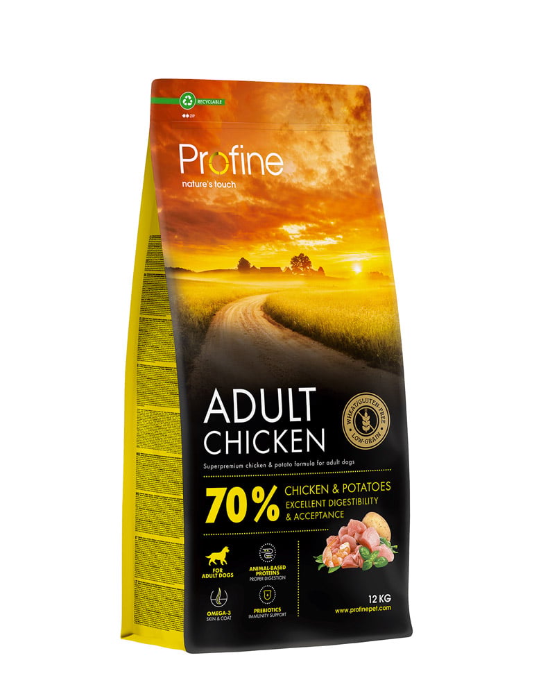 Profine Adult Chicken & Potatoes - Hondenvoer - 12 Kilogram - kip Profine Adult Chicken & Potatoes - Hondenvoer - 12 Kilogram - kip