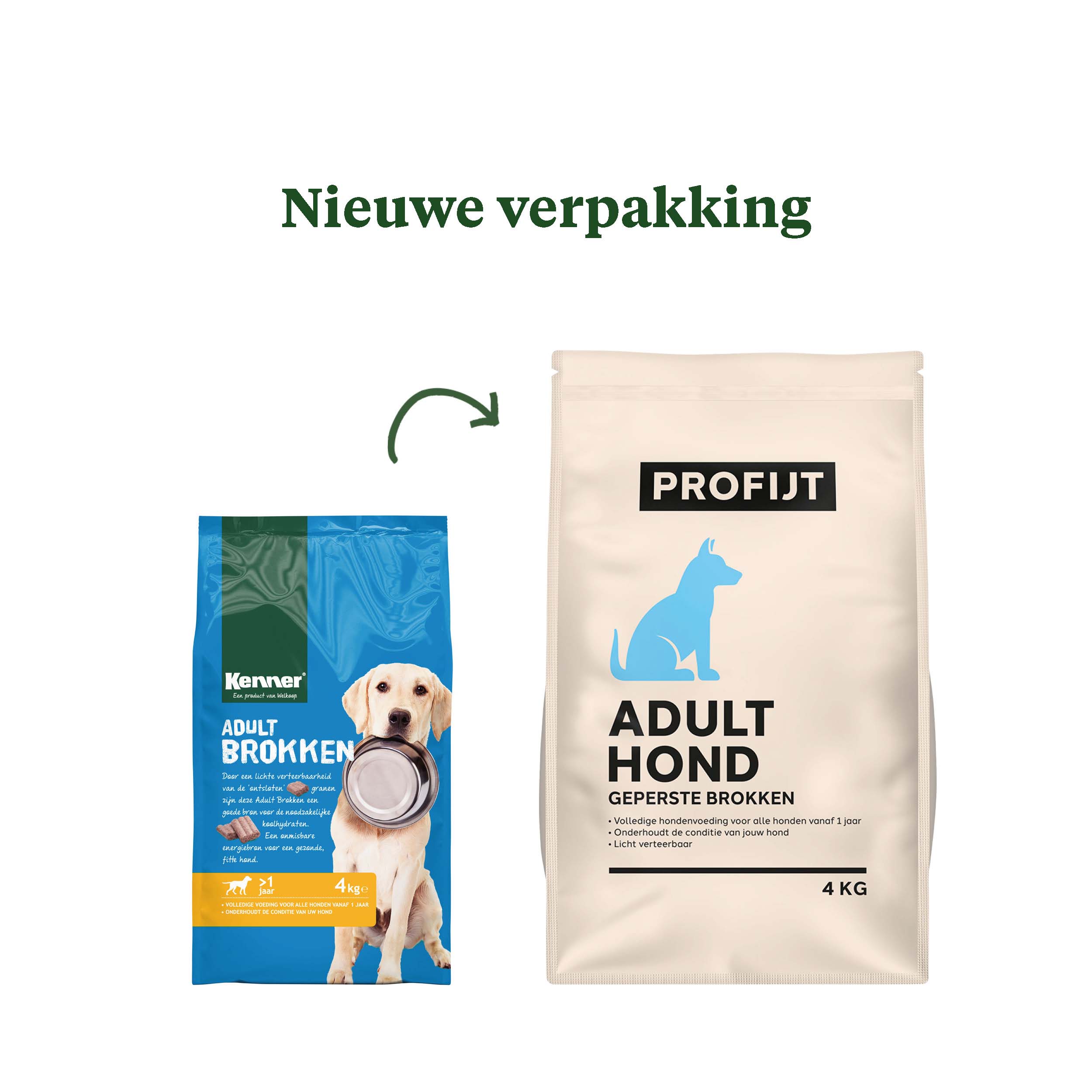 Profijt Adult Geperste brokken - Hondenvoer - 4 Kilogram - Onbekend