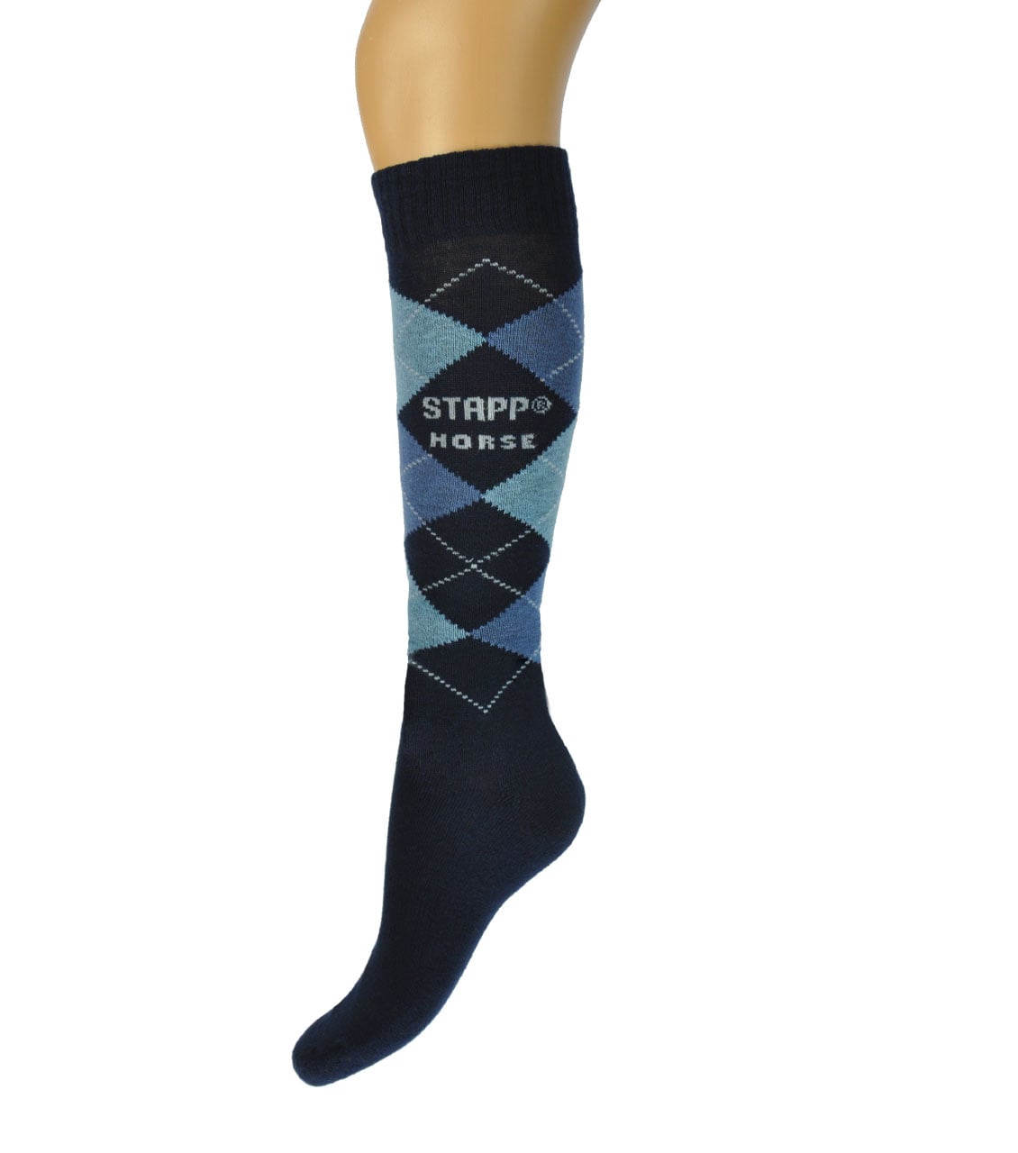 Stapp Horse Ruit - Paardrijsokken - Blauw - 35-38
