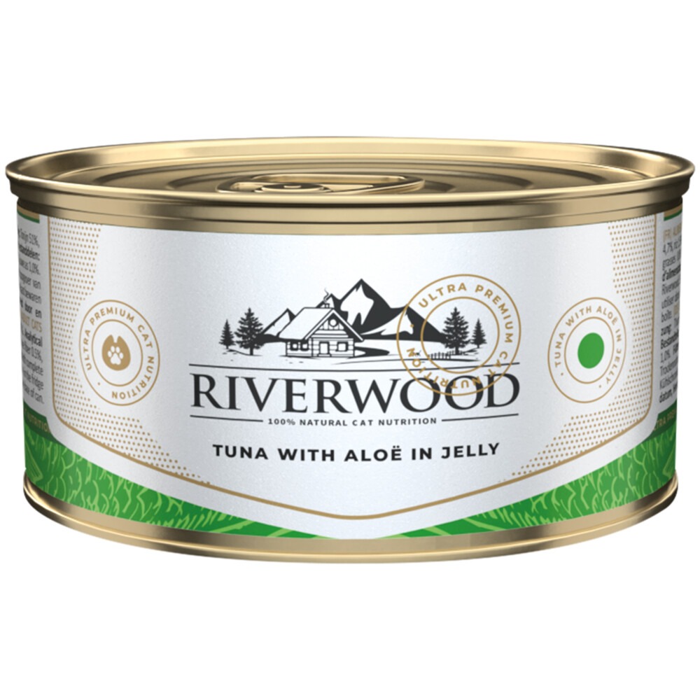 Riverwood - Kattenvoer - Aloe Vera - 85 Gram - Aloë Riverwood - Kattenvoer - Aloe Vera - 85 Gram - Aloë