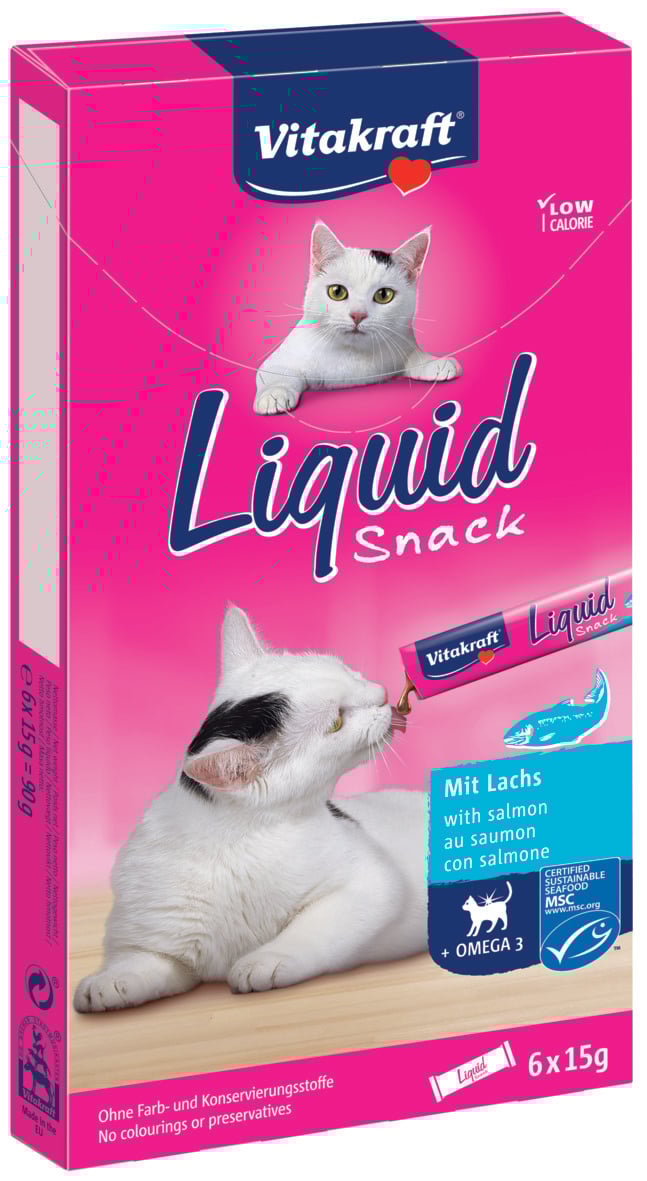 Vitakraft Cat-Liquid - Kattensnacks - 90 Gram - zalm