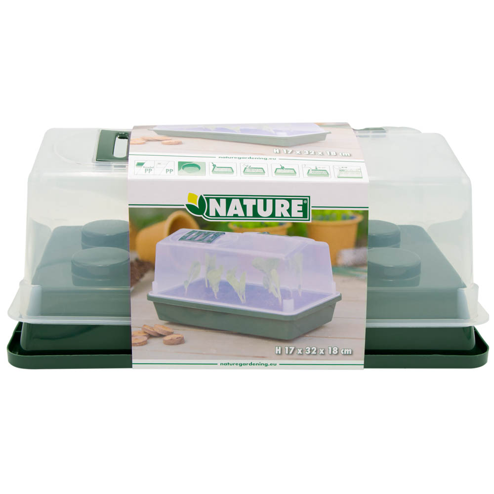Nature Serre - Mini Kweekbak - Groen - Groen - 18x32x17 cm Nature Serre - Mini Kweekbak - Groen - Groen - 18x32x17 cm