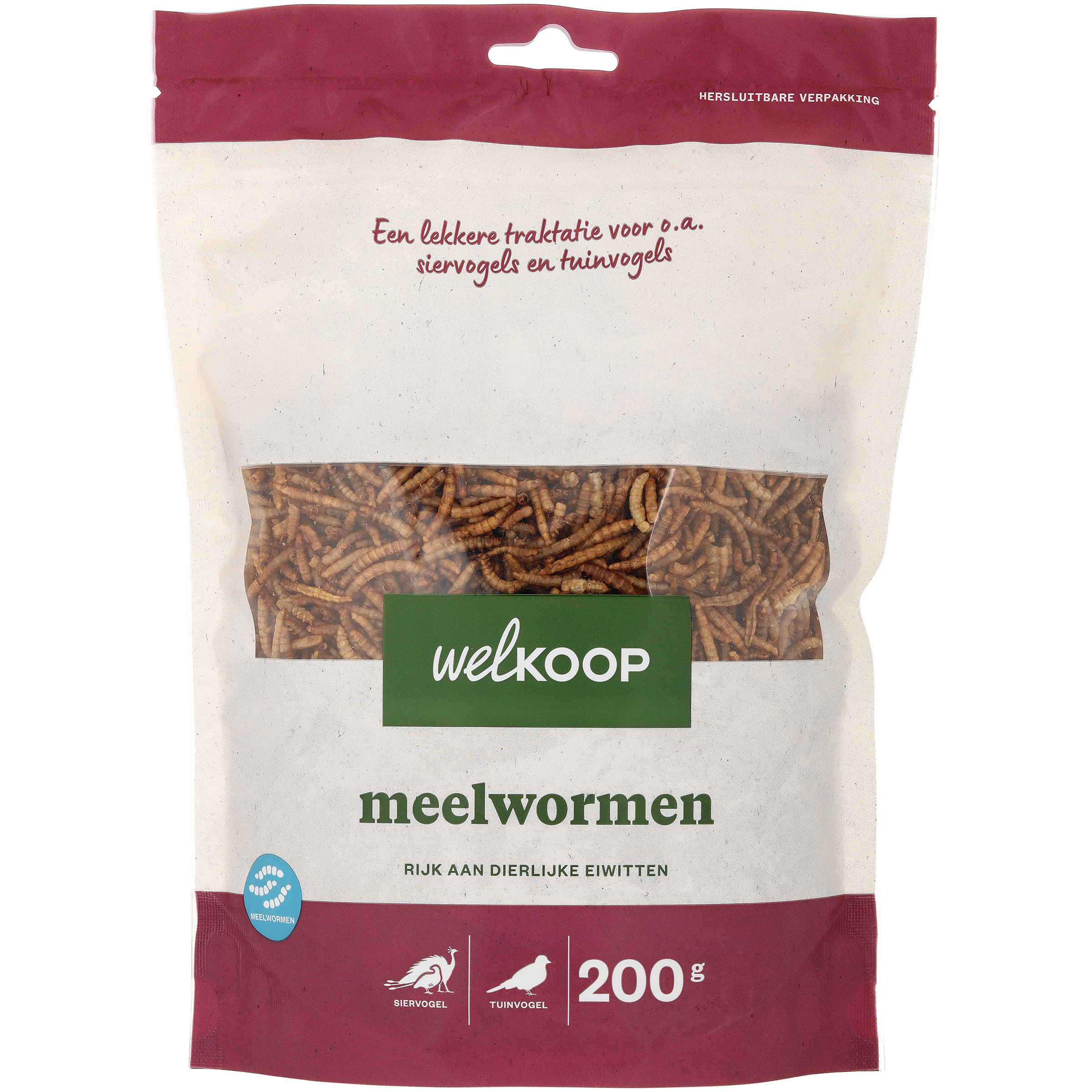 Welkoop Meelwormen - Pluimveesnack - 200 Gram Welkoop Meelwormen - Pluimveesnack - 200 Gram