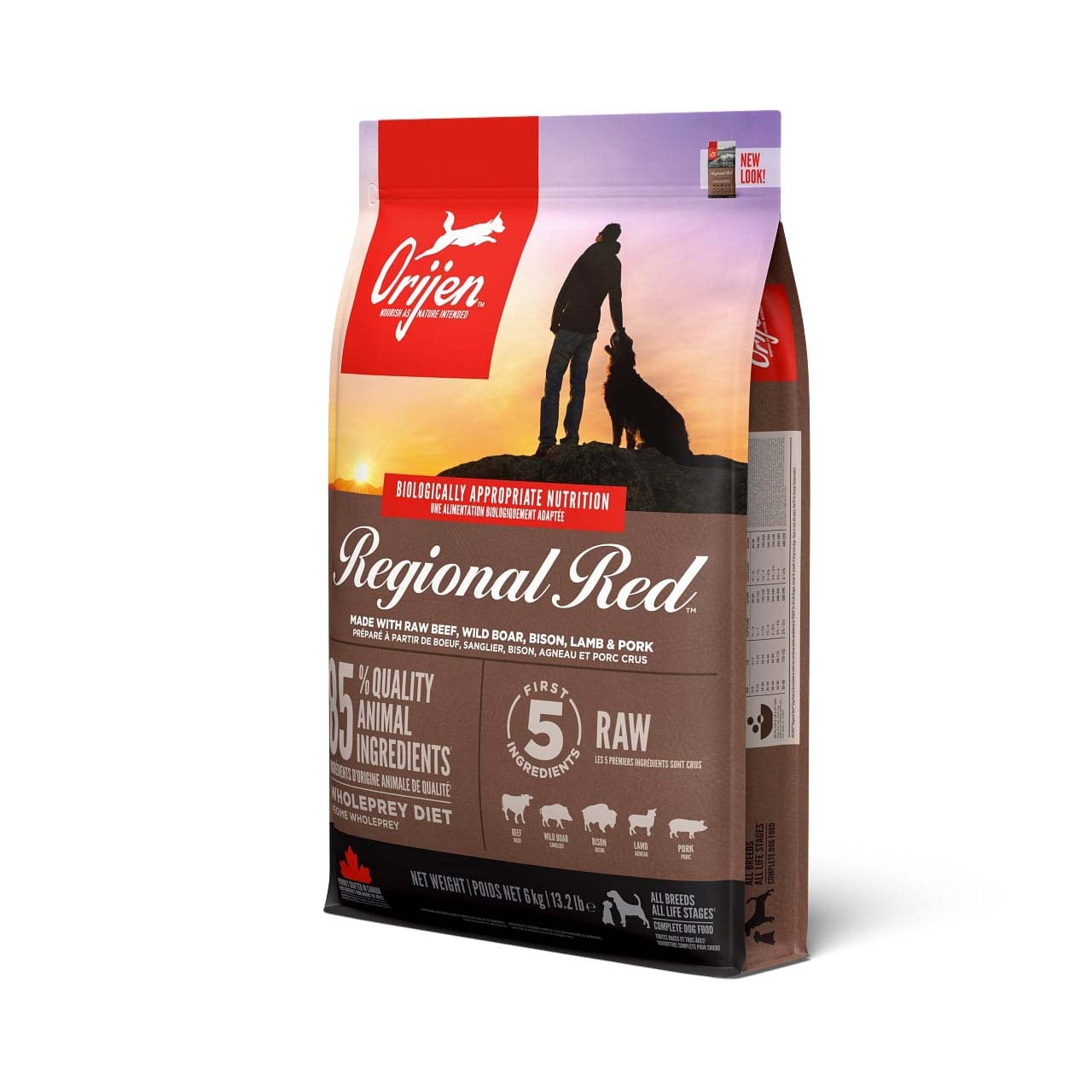 Orijen Regional Red Dog Whole Prey - Hondenvoer - 6 Kilogram - rund