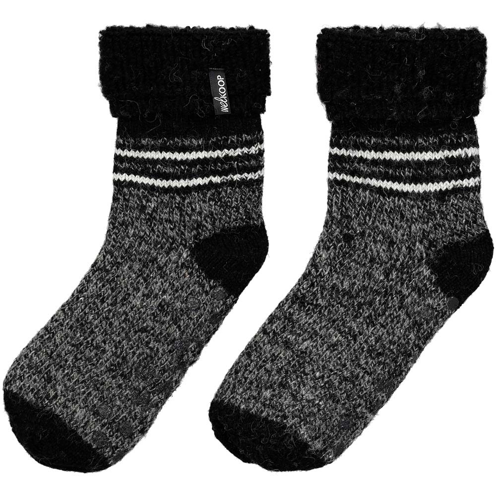 Welkoop - Huissokken - Wol - Zwart gestreept - 39-42