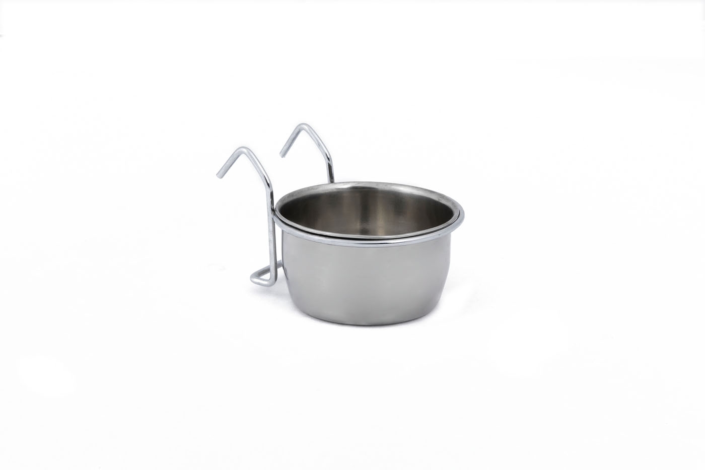 Beeztees Coopcup Inox met houder 0,2L - vogel verzorgen - Zilver - 5.7x8x14 cm