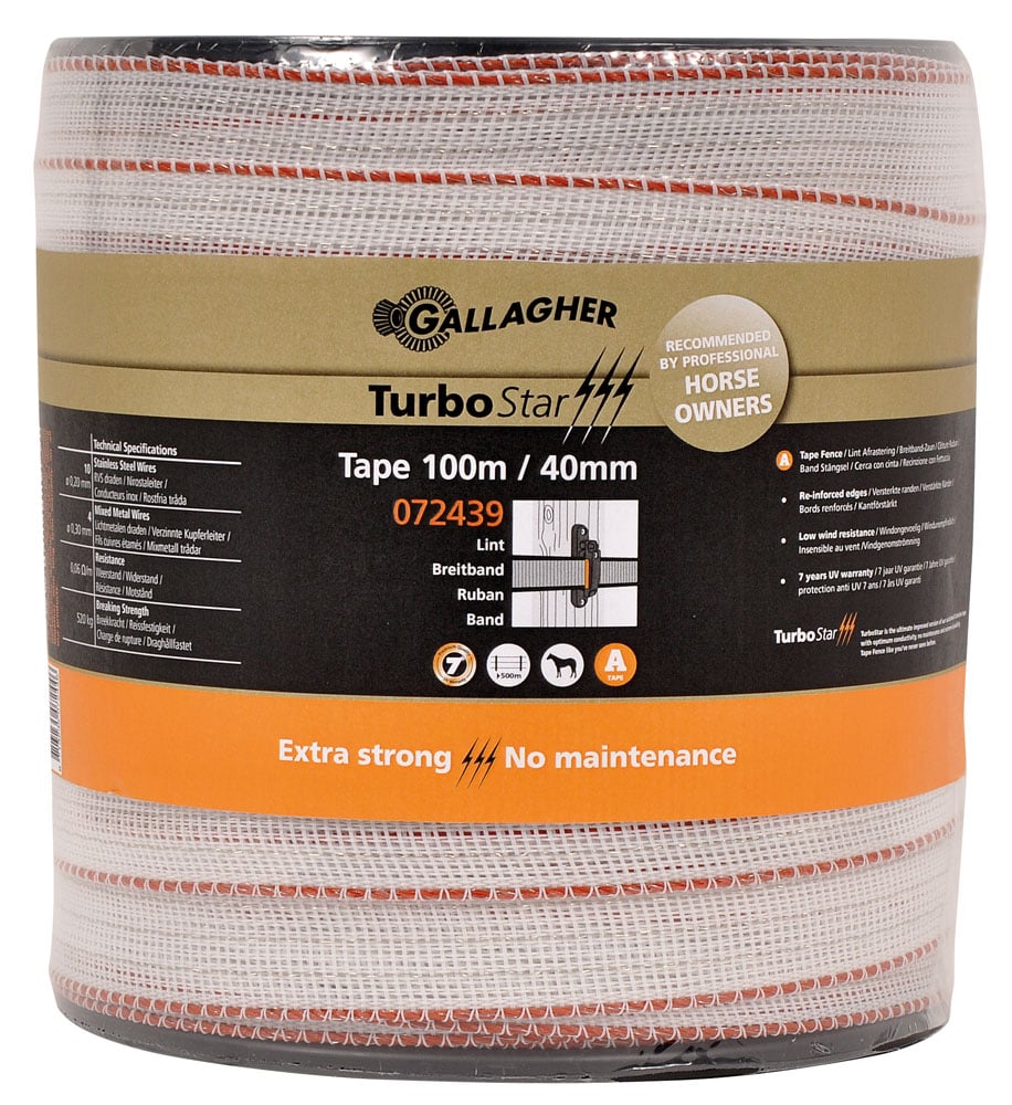 Gallagher Turbostar Lint  - Geleiders - 22 cm - 100 Meter - Wit - 21 cm - 35000 cm