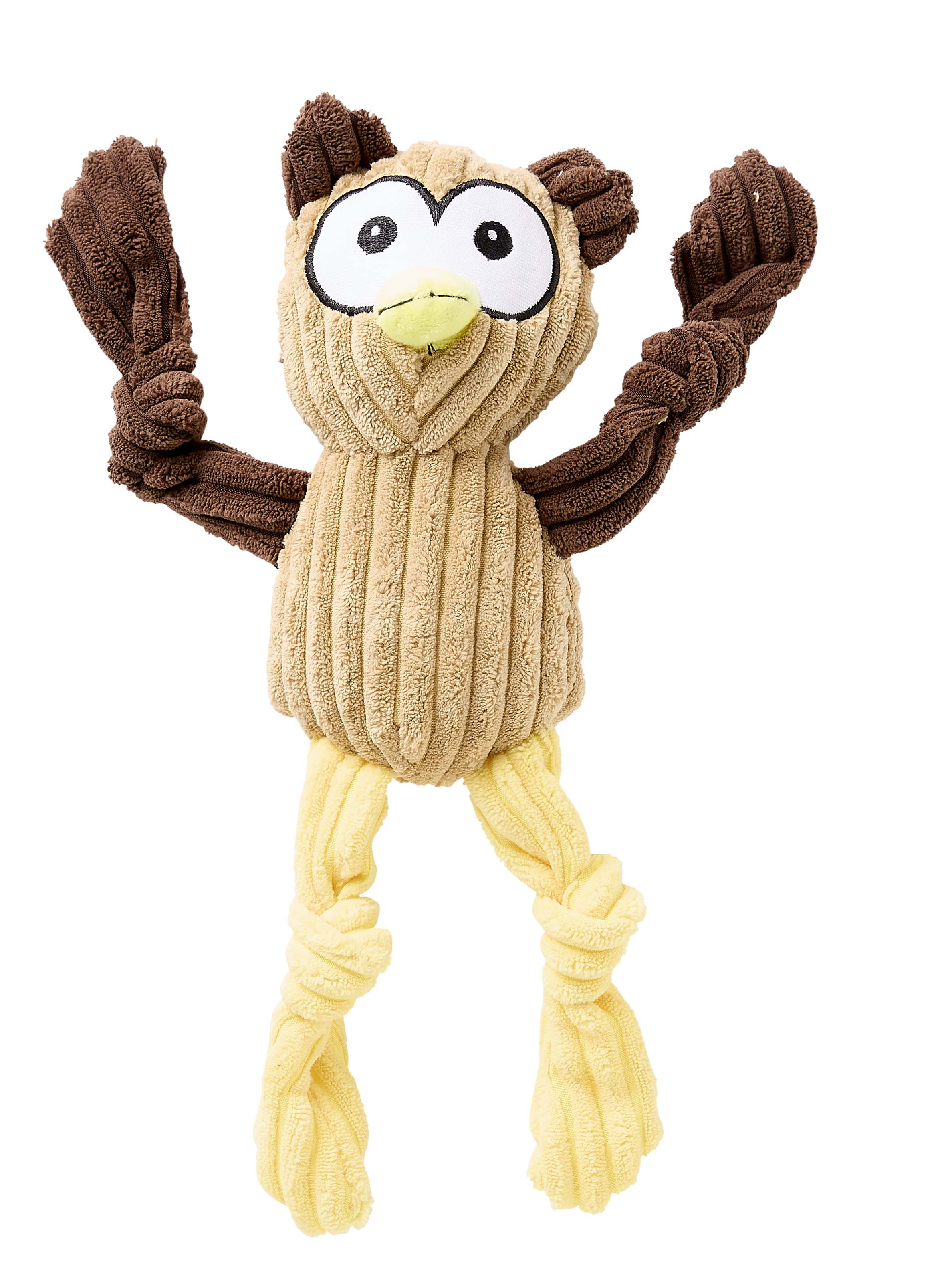 Pluche Uil - Knuffel - Hondenspeelgoed - Bruin - 27x32x7 cm