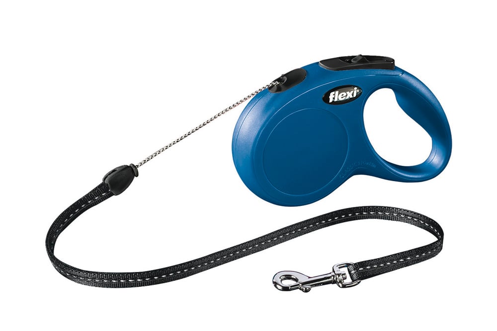 Flexi New Classic Koord - Rollijn - Hondenriem - blauw - M - 500 cm