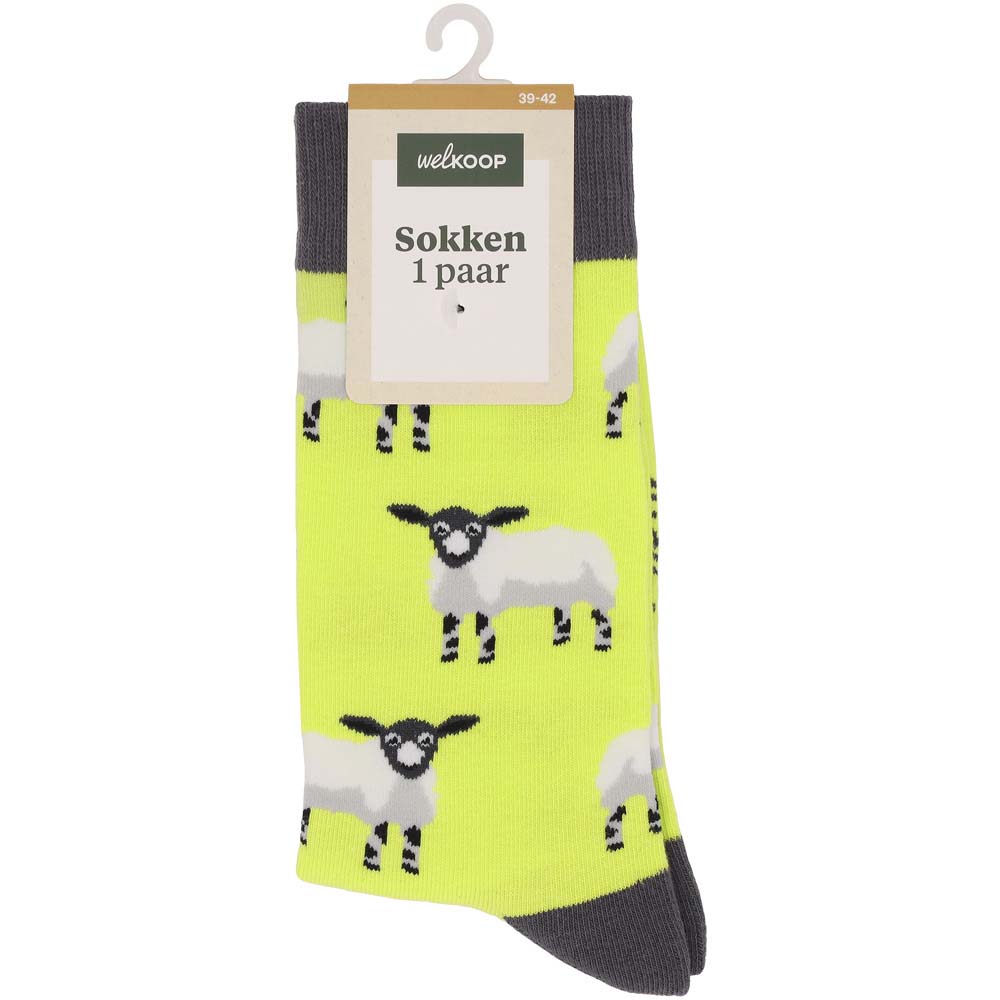 Welkoop Fun Schaap - Sokken - Geel - 39-42