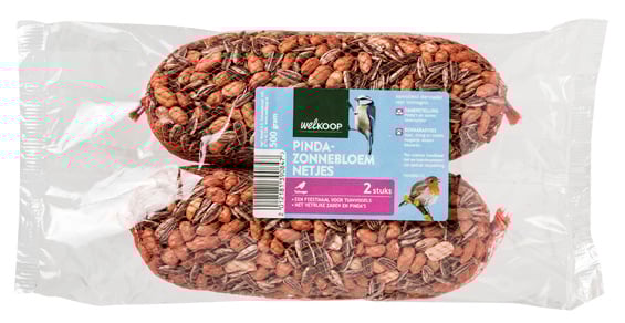 Welkoop Pinda/Zonnebloemnetje - 2 stuks - Tuinvogelvoer - 2 Stuks