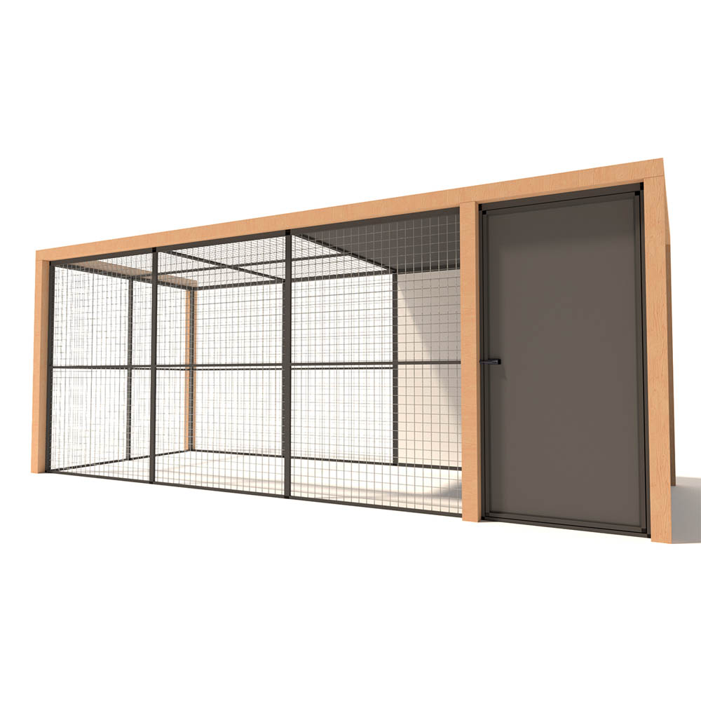Glorenza Noor - Kattenren met sluis - Antraciet - 187x190x475 cm Glorenza Noor - Kattenren met sluis - Antraciet - 187x190x475 cm