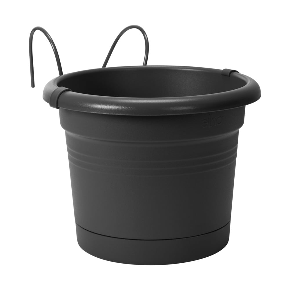 Elho Green basics All-in one met pothouder - Balkonbak - Zwart - 18.5x19.5x26 cm Elho Green basics All-in one met pothouder - Balkonbak - Zwart - 18.5x19.5x26 cm