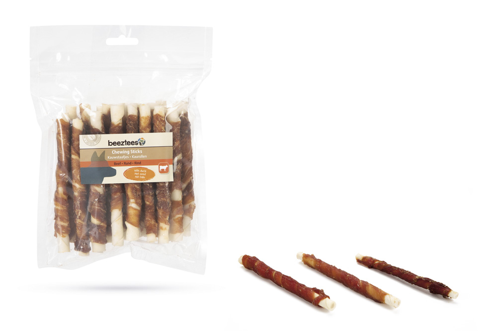 Beeztees Kauwstaafjes- Hondensnack - 20 Stuks - Eend Beeztees Kauwstaafjes- Hondensnack - 20 Stuks - Eend