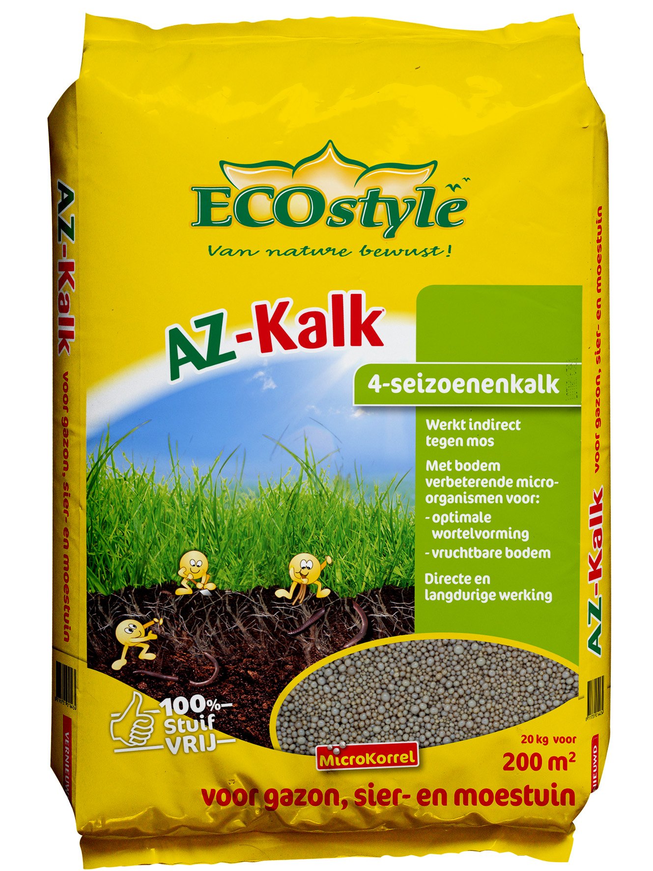 ECOstyle Gazon AZ-Kalk - 4-seizoenenkalk - 265 m2 - 20 Kilogram
