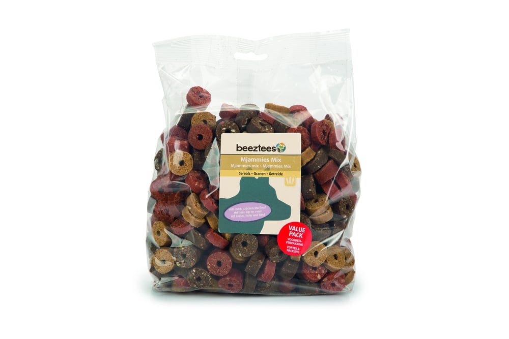 Beeztees Mjammies Mix - Hondensnack - 1250 Gram - kip, rund, lam