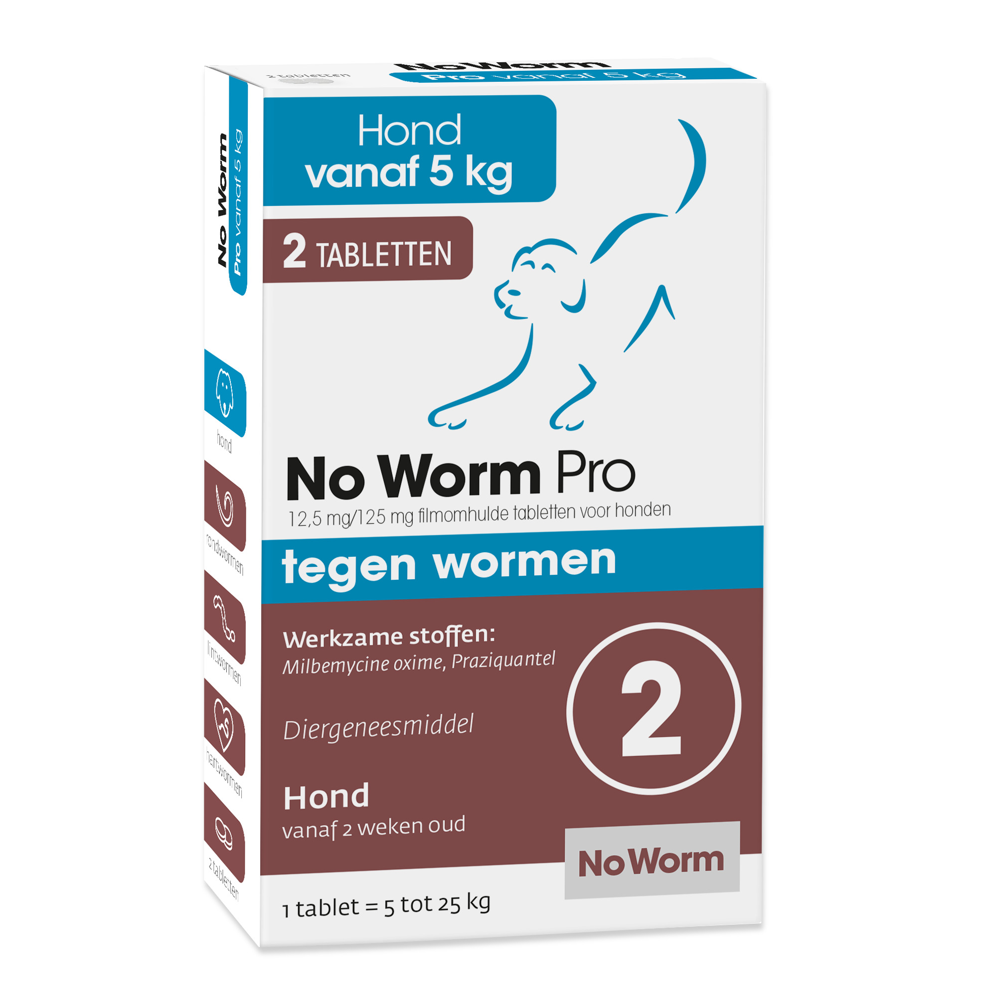 No worm Pro Hond - Ontworming - 2 Stuks - L No worm Pro Hond - Ontworming - 2 Stuks - L
