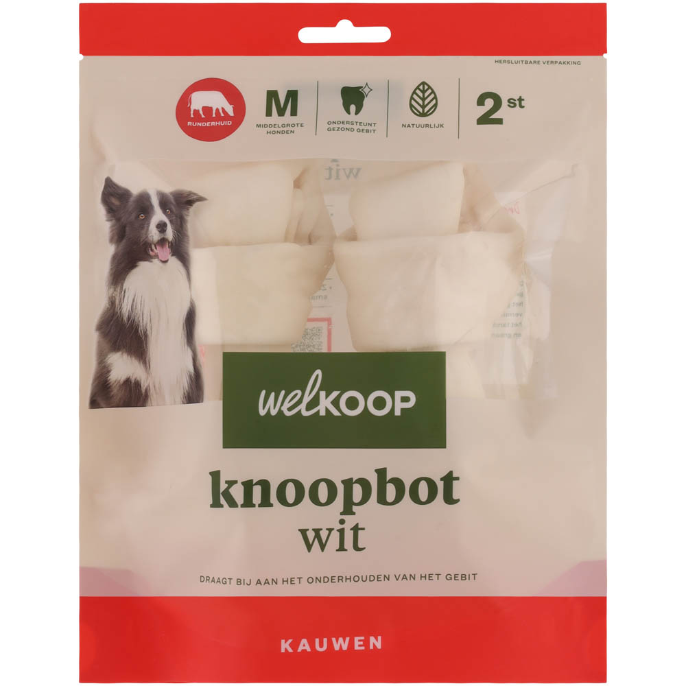 Welkoop - Knoopbot M Wit - 2 Stuks - rund - M