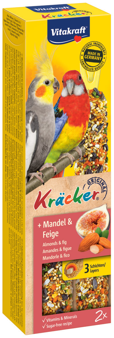 Vitakraft Fruitkracker 2 in 1 Valkparkiet - 2 Stuks - Fruit - Snacks|Zaad Vitakraft Fruitkracker 2 in 1 Valkparkiet - 2 Stuks - Fruit - Snacks|Zaad