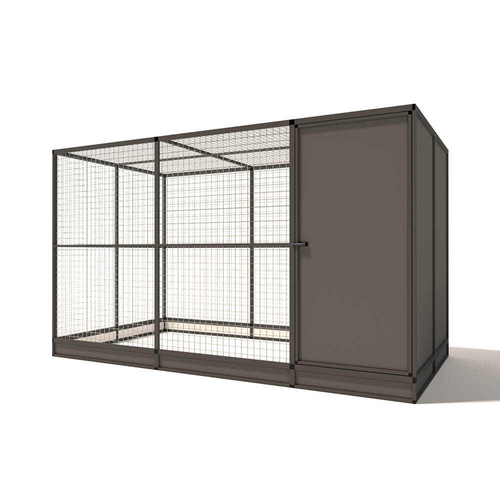 Glorenza Evi - Kattenren met sluis - Antraciet - 193x176x328 cm